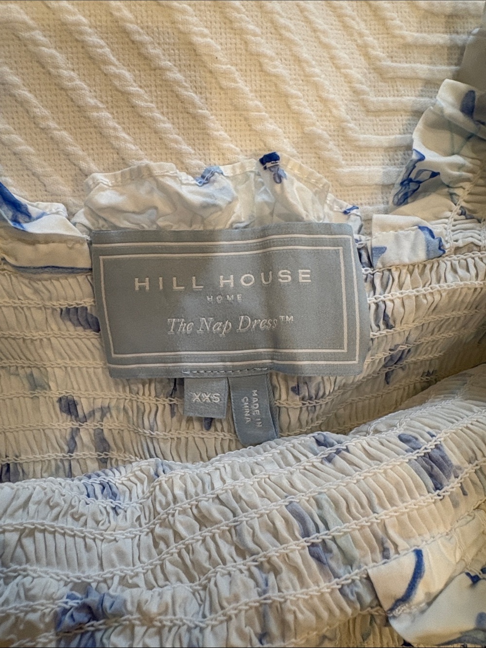 Hill House Ellie Nap Dress XXS Blue Botanical - Picture 2 of 2